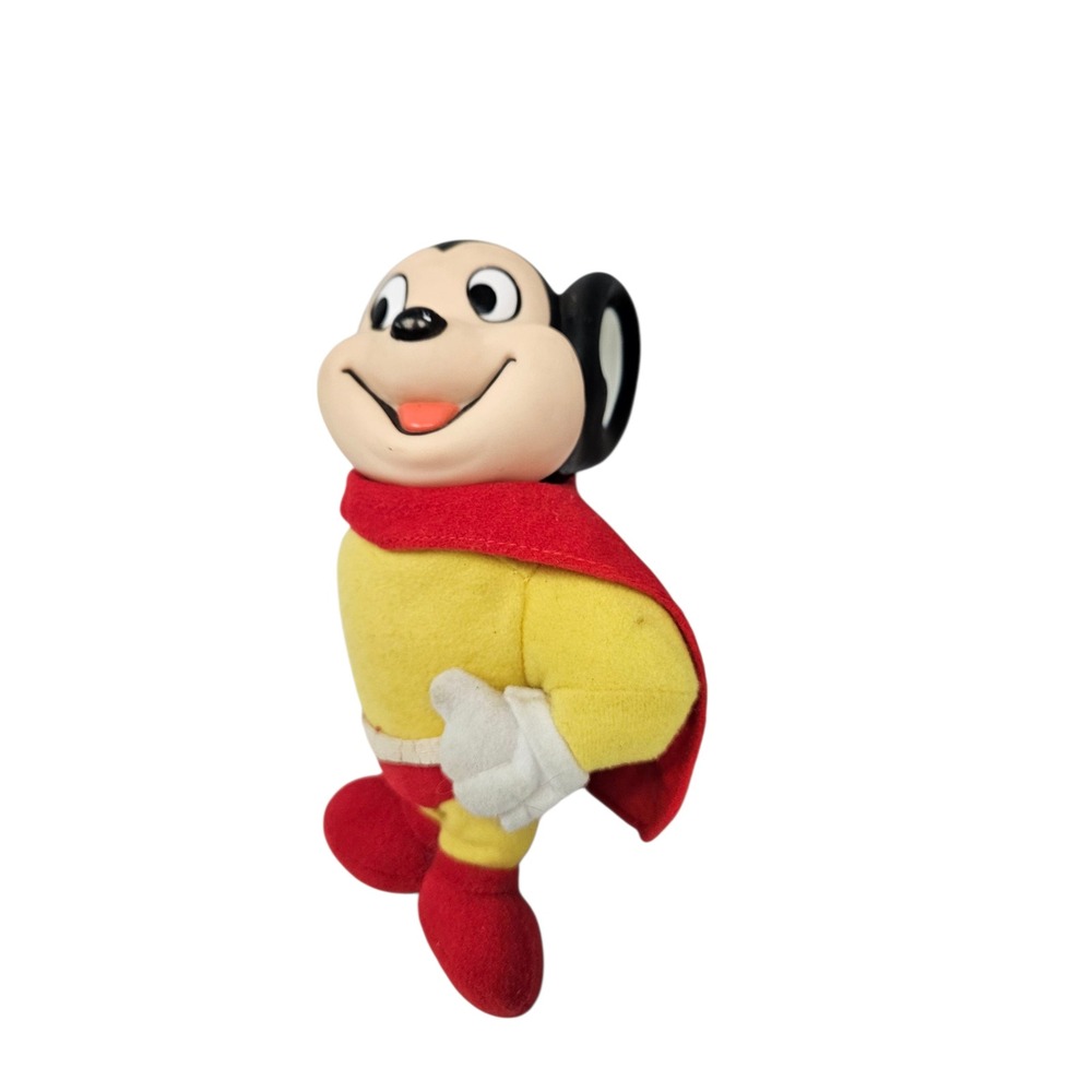 Vintage Mighty Mouse Plush Doll 1986 Viacom Hamilton Gifts Toy Kids Rubber Face‎ - Picture 4 of 8